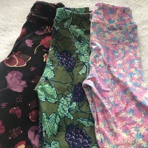 Bundle of 3 Lularoe girls leggings size L/Xl
